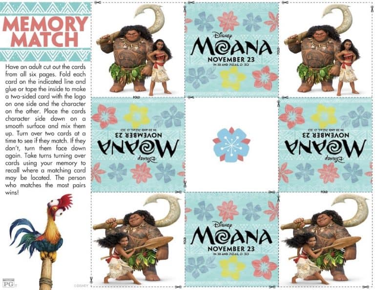 Free Printable: Moana Coloring and Activity Sheets - Any Tots