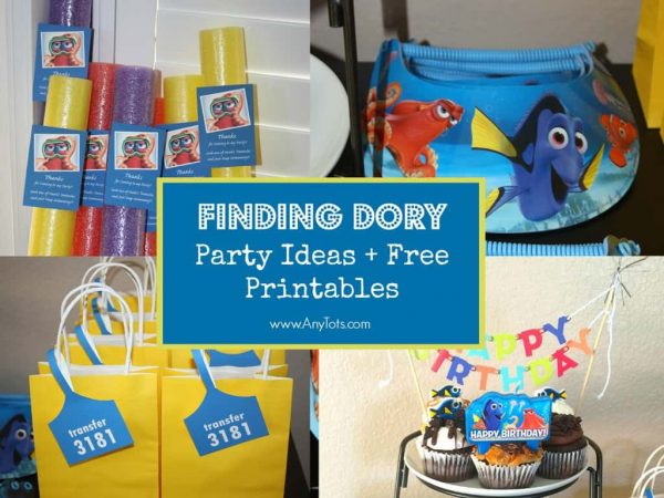 Finding Dory Birthday Party Ideas and Free Printables - Any Tots