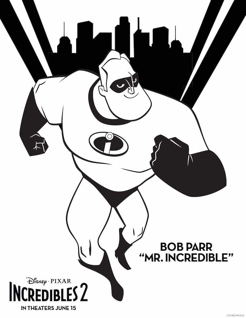 Incredibles 2 Coloring Pages: Free Printable - Any Tots