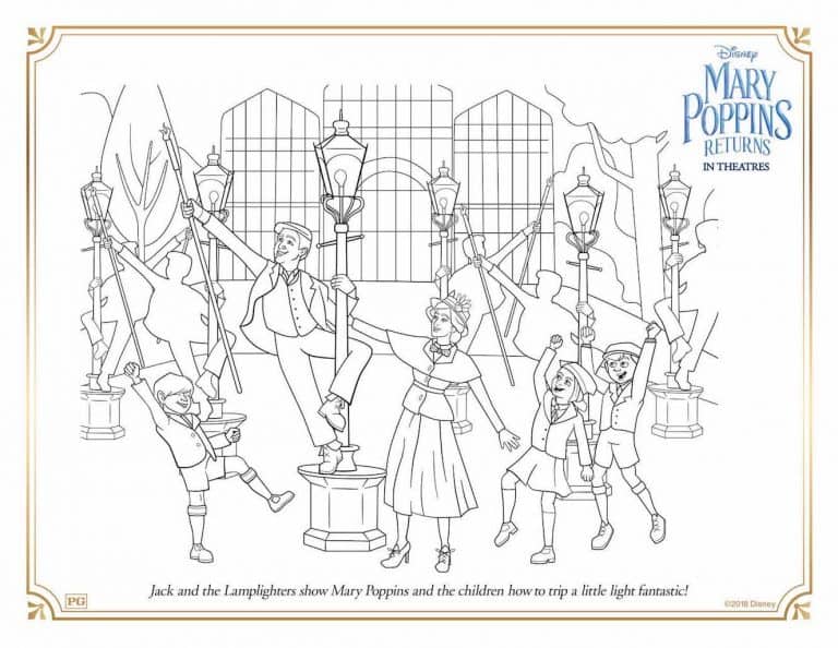 Mary Poppins Free Printable Coloring Sheets 4 - Any Tots