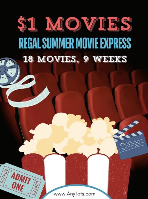 2025 $1 Regal Summer Movie Express List &amp; Schedule - Any Tots