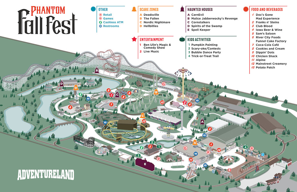 Adventureland Phantom Fall Fest Map